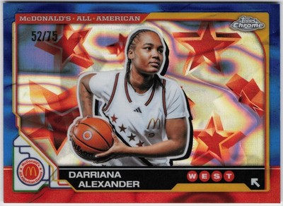 2025 Topps Chrome McDonald's #72 Darriana Alexander /75 Blue Raywave