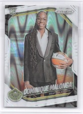 2025 Panini WNBA Prizm - Dominique Malonga #144 White Seismic Rookie RC Storm