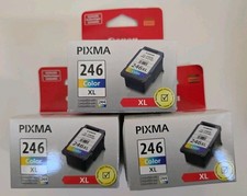 Lot 3 Canon PG-246XL Color Ink Cartridges Genuine OEM PIXMA 246 XL New Sealed