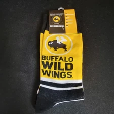Buffalo Wild Wings BDUBS LEGENDS Logo Socks Adult One Size New w/Legend Pin