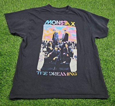 Monsta X The Dreaming 2022 Tour Black Graphic T-Shirt Size Medium