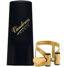 Vandoren M/O Series Saxophone Ligature Alto Sax - Aged Gold with Plastic cap