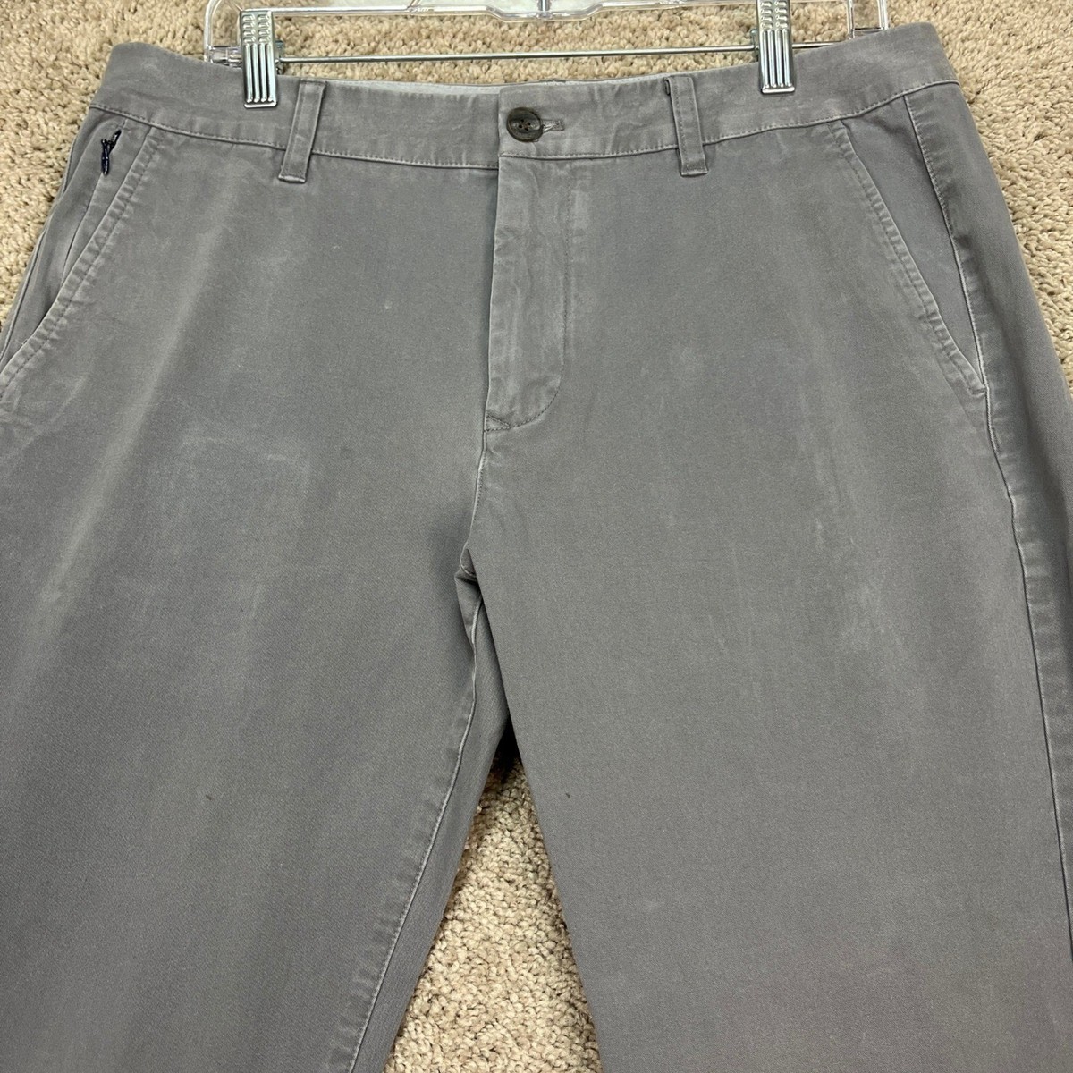 Pantalon Chino Bonobos Homme – Slim Fit Gris Charbon 31x30 – Stretch Confort