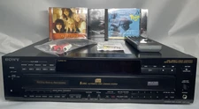 🔥 SONY CDP-C725 5-disc CD changer DSP Processor DSS Optical + Remote + EXTRAS