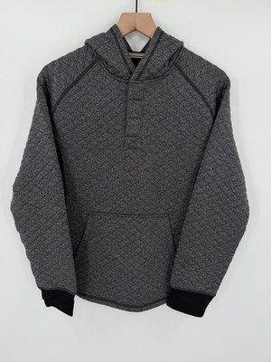 Smartwool Merino Diamond Peak Hoodie Men s Medium Grey Quilted Pullover