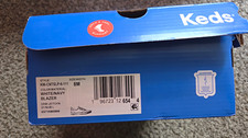 Keds Kickstart Women's US 8 White/Blue Leather Lace-Up Sneakers New w/Box