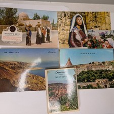 x5 MIXED LOT c1960s Israel Souvenirs Postcard Folder Holy Land Orphan Home A382