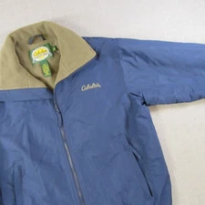 Cabela’s Outdoor Gear Fleece Lined Jacket Men’s M Blue Tan Full Zip