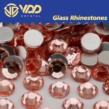 Rhinestones Salmon SS4-SS30 Flatback Crystals for DIY Nail Art