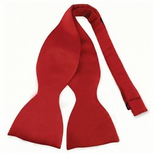 TigerTie Selbstbinder - Fliege aus 100% Polyester, Farbe Rot - Qualit&auml;t in Satin