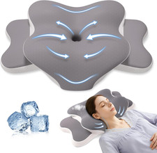 Sleep Apnea Pillow, Ergonomic Cervical Neck Pillow for Neck Pain Relief Cooling
