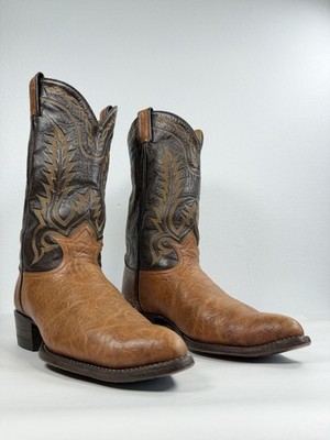 Vintage Tony Lama Men s Western Boots Size 11 D Gold Label Bull Shoulder 6552