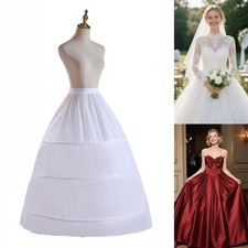 3-Hoops Petticoat White Underskirt New Ball Gown Petticoats Crinoline Skirt