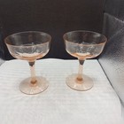 Vintage Pink Champagne Glasses Set Of 2