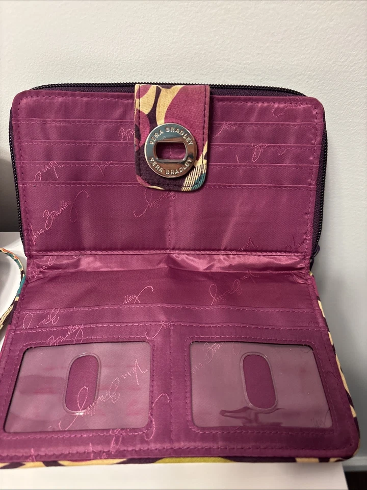 Vera Bradley Ameixa Louca Turnlock Carteira de Embreagem e Pulseira Lote De 2 - Imagem 4 de 4