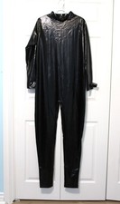 Back Zip Catsuit with Thumb Holes, Color Black, 3XL, New with Tags