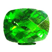 1.51 ct AAA Beautiful Cushion Shape 8 x 6 mm Green Chrome Diopside Gemstone