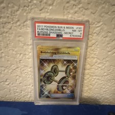 2017 Pokemon SM Burning Shadows Bodybuilding Dumbbells 161/147 Secret PSA 8 on eBay