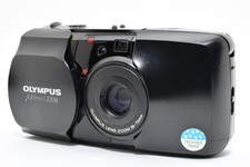 Olympus mju Zoom 35mm Point Shoot Film Camera Black NEAR MINT From JAPAN