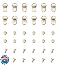 Ruwado 30 Sets Shoes Boot Lace Hooks Loop Ring with Rivets Shoe Boot Buckle D