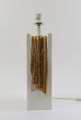 Hollywood Regency-Tischlampe/Lampenfuß Keramik 1980er (470-7 H7)