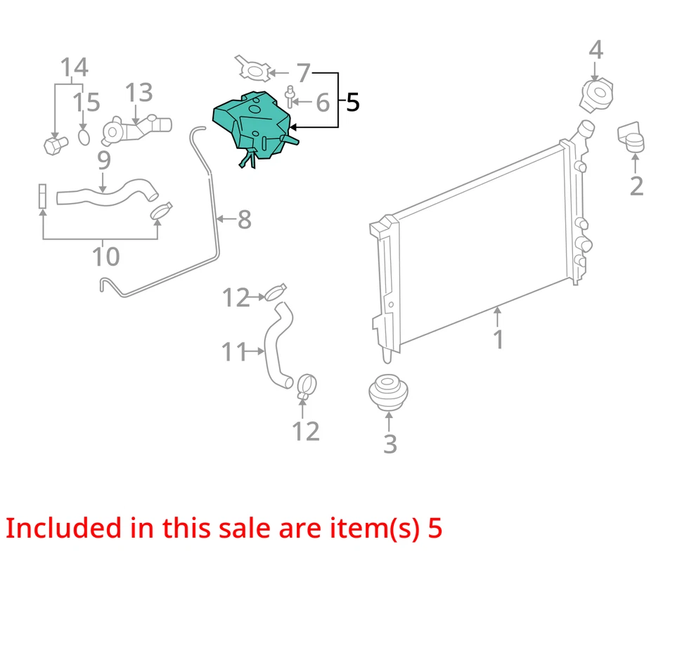 2006 Pontiac Montana Van Coolant Overflow Bottle OEM 113K Miles - LKQ429893226 - Image 4 of 4