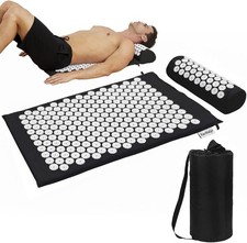 28.7" Acupressure Mat and Pillow Set with Carry Bag - Large Back Neck Pain