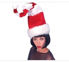 Santa Two Color Wired Hat Adult Costume Accessory