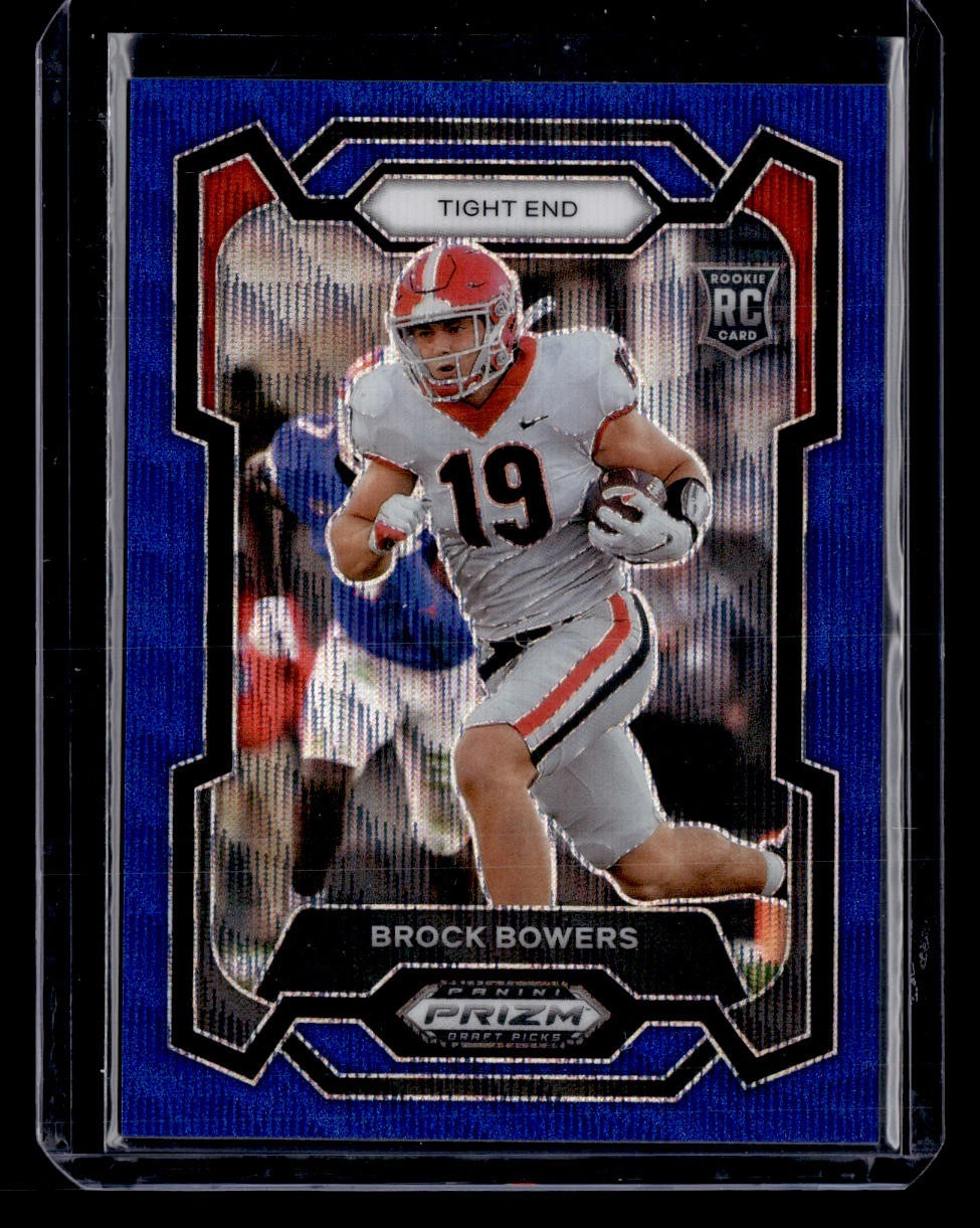 2024 Panini Prizm Draft Picks #107 Brock Bowers Blue Wave #/249