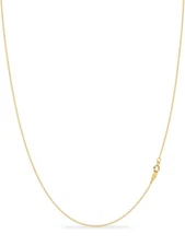 14k Gold Plated 925 Sterling Silver Cable Chain Necklace 1.3 Choose your length!