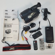 Vintage JVC GR-AX710U Compact VHS-C Camcorder Video Camera Bundle TESTED