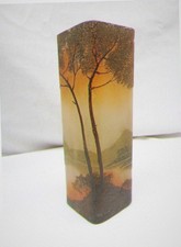 Legras Théodore Verrier Vase Marasquin Art Nouveau dégagé à l'Acide Paysage