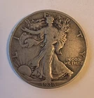 1938 Walking Liberty Half Dollar F 90% silver raw circulated semi-key date KM142