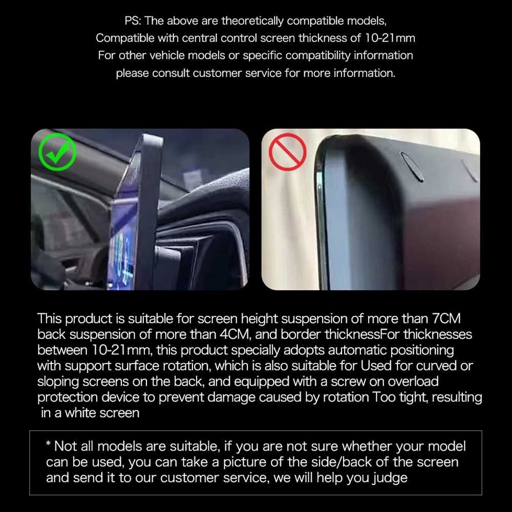 For Tesla Model 3/Y/S/X Car Screen Phone Mount Magnetic Telescopic Holder Stand