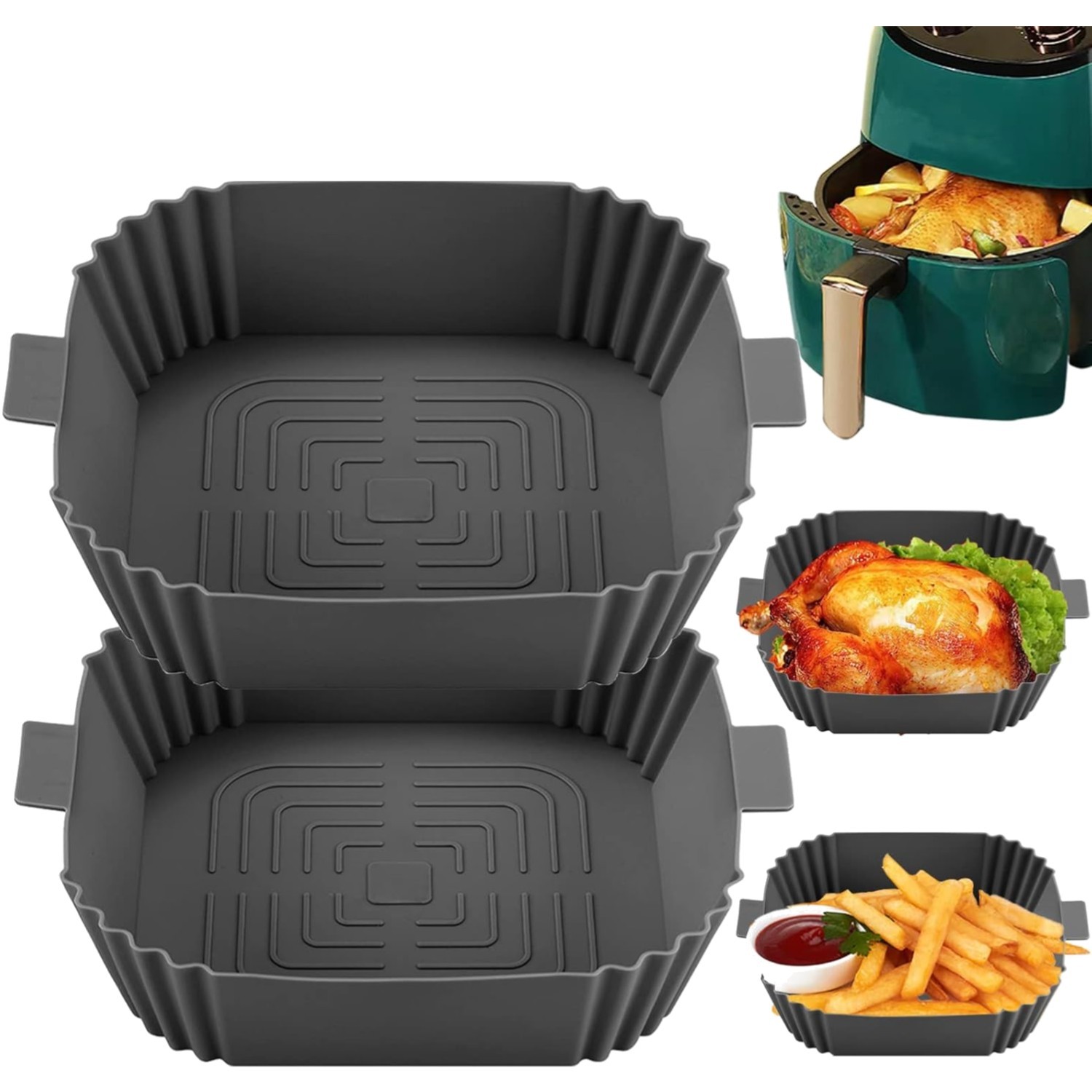Silikon Backform, Airfryer, Backpapier Zuschnitte, Zubehör, Backformen, Silikon