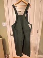 Vintage Codet Wool Blend Bib Overalls Green Hunting Made in Canada 31 Inseam
