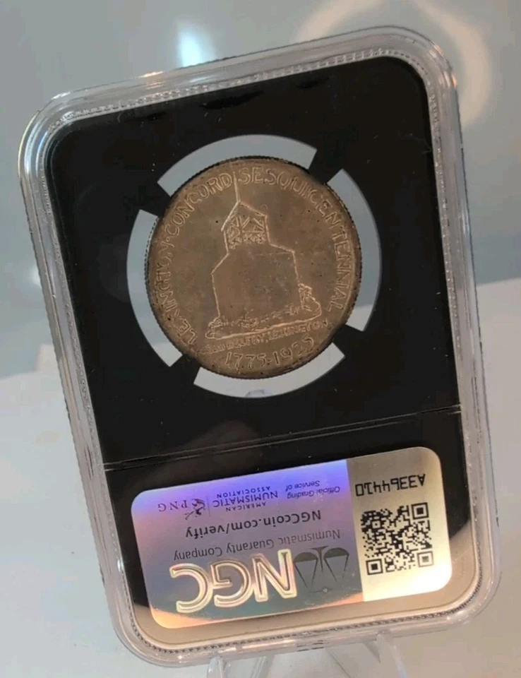 Vault Box 1925 Lexington - Concord Commemorative Half Dollar NGC MS 65  - Image 3 of 4