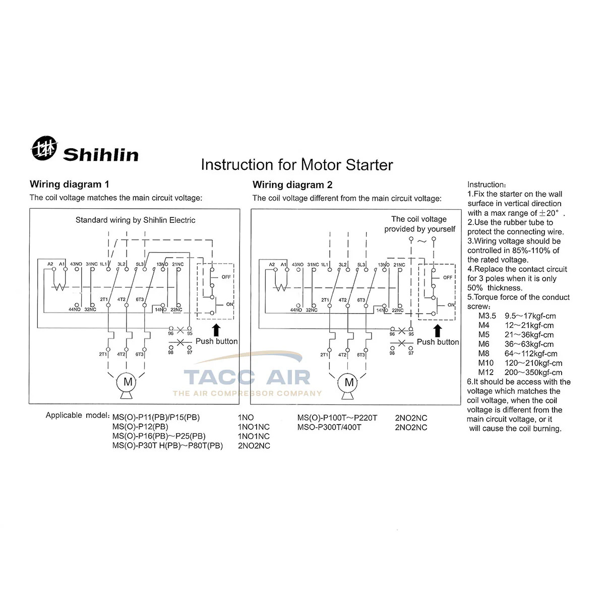 5 HP Single Phase Magnetic Starter Motor Control Switch Box 220 - 240 Volt 1 PH