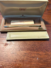 Cross 10K Gold Filled Ballpoint Pen w/ Gold Trim  Presentation Case