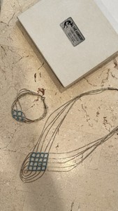 The Humiovi Native American Sterling Silver Turquoise Necklace Bracelet Set