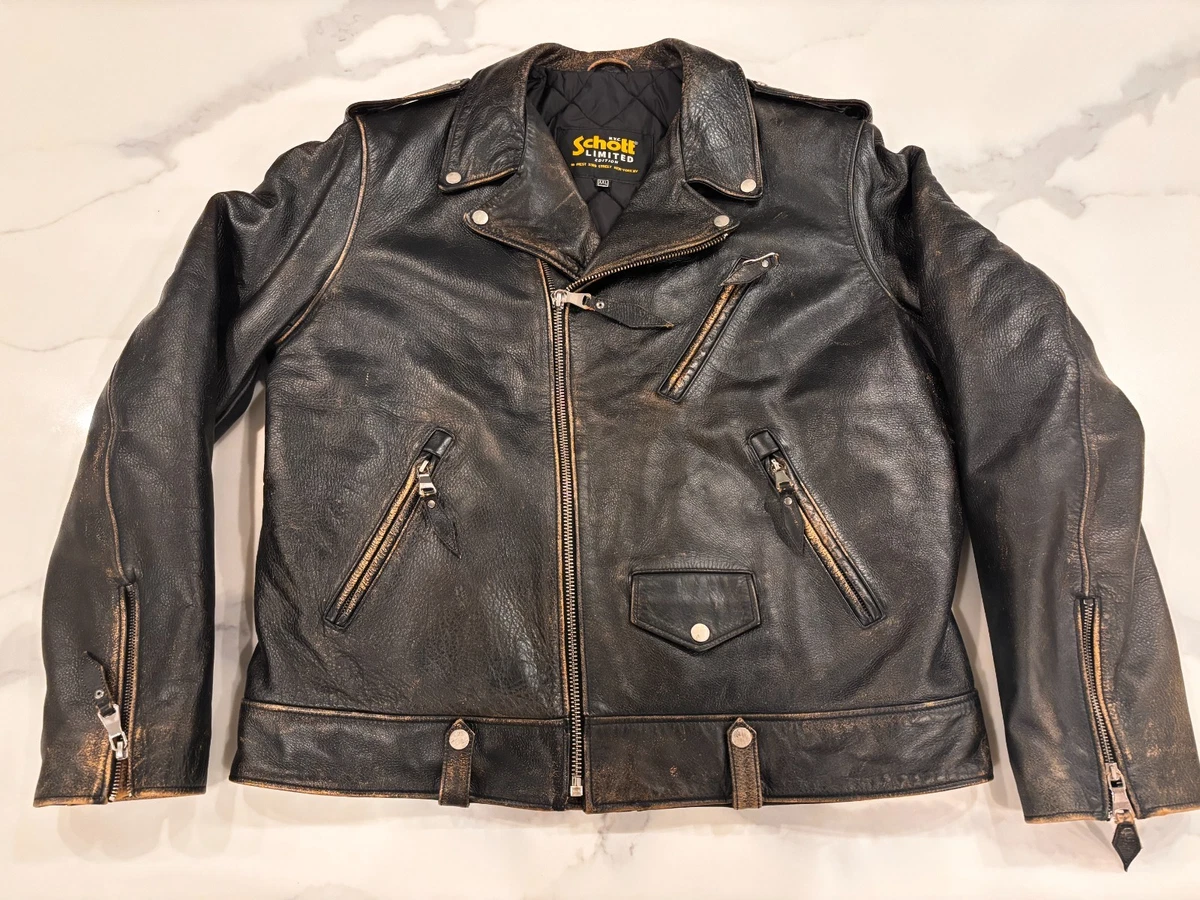 SCHOTT Zip Leather Outer Shell Coats, Jackets & Vests for Men for