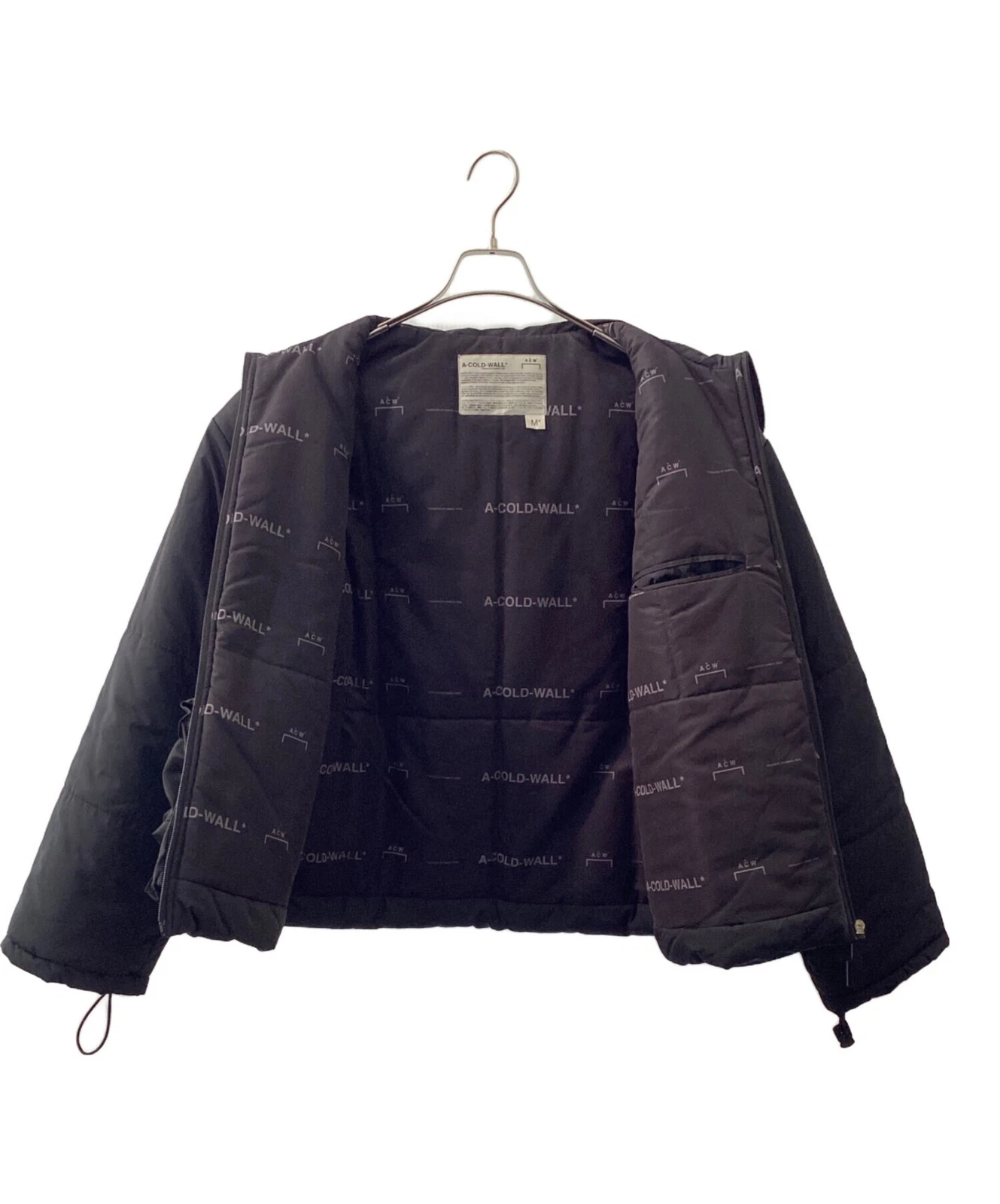 A-COLD-WALL* Logo Zip Up Puffer Jacket Men's Size M Black image 3