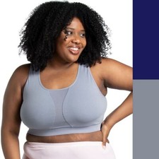 Fit For Me By Fruit of the Loom  2 Comfort Bras " COTTON STRETCH Plus Size"
