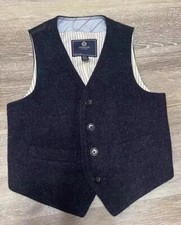 J. Crew Crewcuts Dressy Button Vest Charcoal Grey Wool Vest Size 4-5 Wedding