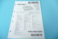 Service manual for Sony MZ-R90, MZ-R91, original 