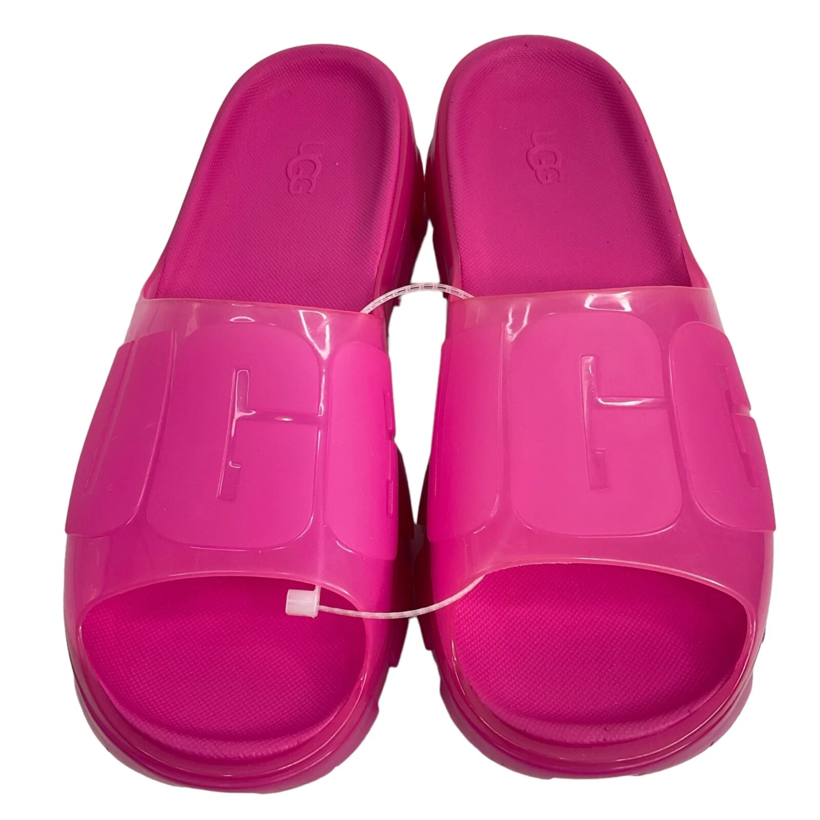 Sandali Ugg donna taglia 8 Jella Slides Dragon Fruit rosa caldo plateau gelatina nuovi senza scatola