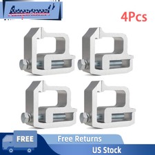 4 Pcs Silver Truck Cap Topper Camper Shell Mounting Clamps Heavy Duty Aluminum