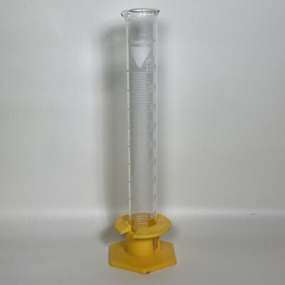 VTG Value Ware Glass 100mL Single Scale Graduated Cylinder Hex Base