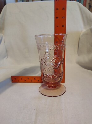 Set of 8 Mikasa Pink Adironack Sweet Tea Glasses with Southwest pattern