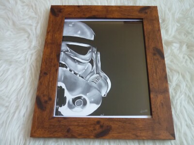 nerd block orig ltd edition print 10x8 Star Wars Stormtrooper schwarz weiß